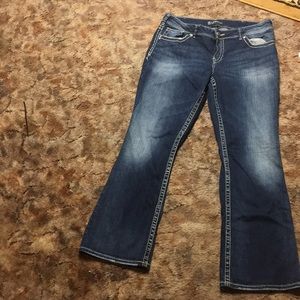 Size 16 Length 32 Suki Silver Jeans!